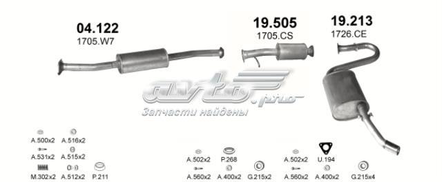 Глушитель выхлопных газов конечный 19213 POLMOSTROW