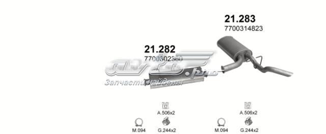 12115 Ferroz глушитель выхлопных газов конечный