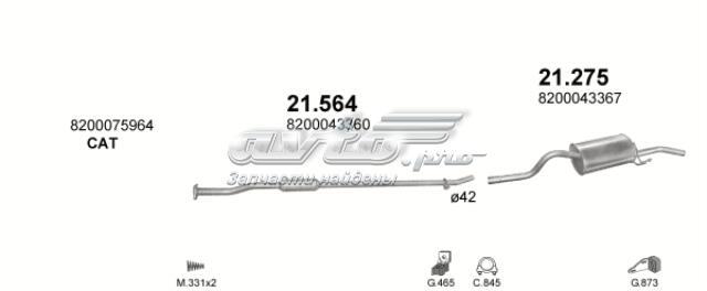 POLMOSTROW 21564 Центральная часть глушителя в наличии Николаев
