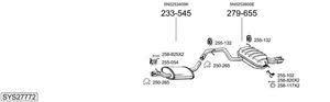 279655 BOSAL Глушитель, задняя часть купить в Украина