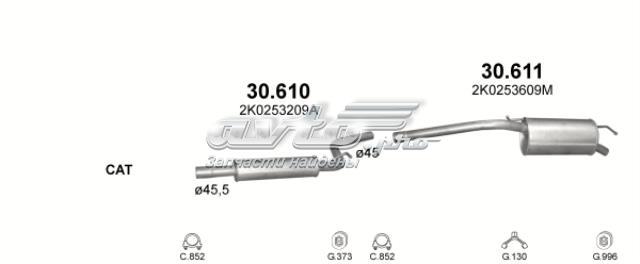 Глушитель выхлопных газов конечный 30611 POLMOSTROW
