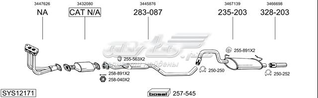 Глушитель выхлопных газов конечный Volvo 440 K