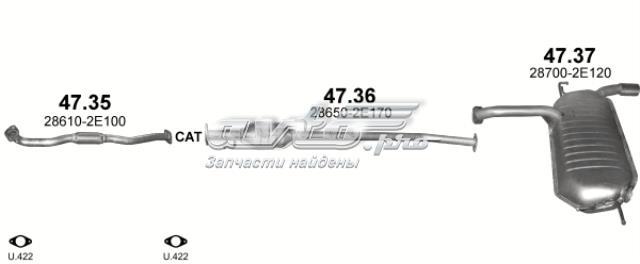 4737 POLMOSTROW Труба приемная (штаны) глушителя передняя купить в Чернигов