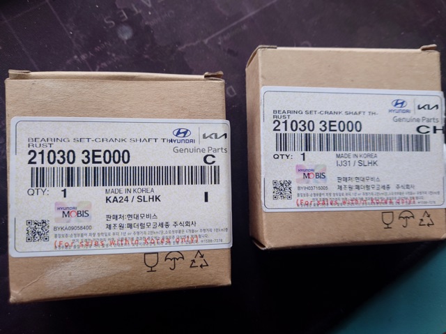 Полукольцо упорное (разбега) коленвала, STD, комплект 210303E000 HYUNDAI