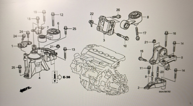 50820SWYE01 HONDA Подушка (опора) двигателя правая нижняя купить в Украина
