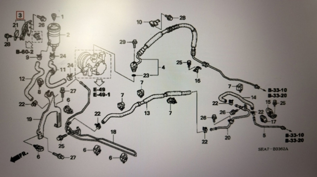 Бачок насоса гидроусилителя руля 53701SDAA01 HONDA
