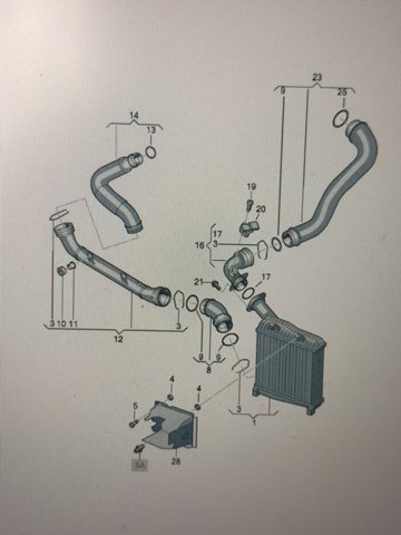 Шланг/патрубок интеркуллера 7L6145795AA VAG