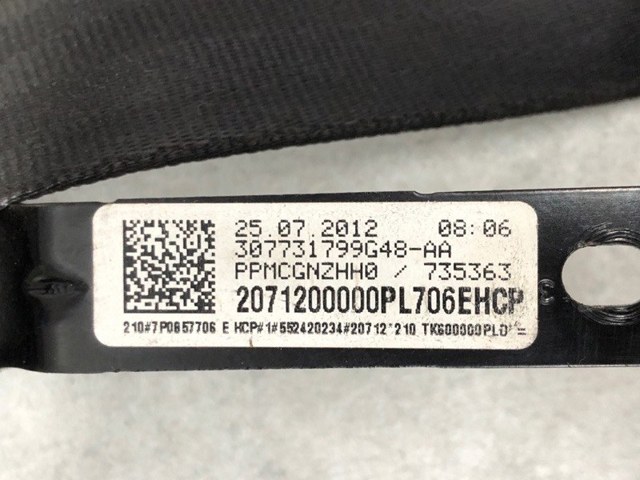 7P0857706G Ремень безопасности передний правый купить Каменское