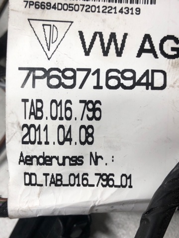 VAG 7P6971694F Жгут проводов задней двери в наличии Одесса