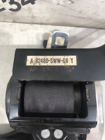 HONDA 82480SWWG01ZA Ремень безопасности задний центральный в наличии Украина