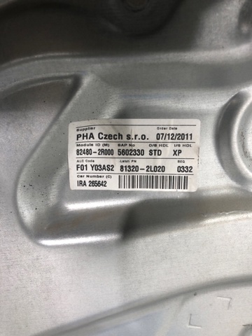 824812R000 HYUNDAI Стеклоподъемник передней правой двери купить в Чернигов