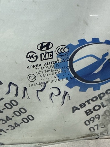 82910H1000 HYUNDAI Стекло двери передней левой купить в Черновцы