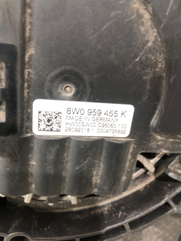 8W0959455K VAG Электровентилятор охлаждения в сборе (мотор+крыльчатка) правый купить в Харьков