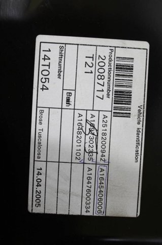 MERCEDES A1647303179 Механизм стеклоподъемника двери задней левой в наличии Павлоград