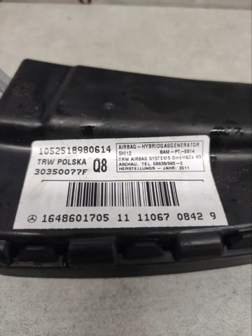 A1648601705 Подушка безопасности (AIRBAG) спинки сиденья левого купить Днепр