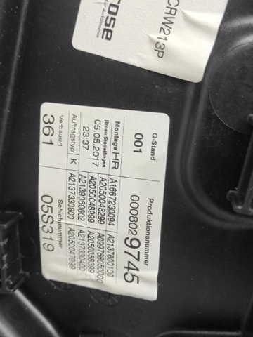 A2137306805 MERCEDES Механизм стеклоподъемника двери задней правой купить в Тернополь