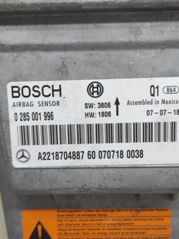 MERCEDES A2218704887 Модуль-процессор управления подушкой безопасности (ЭБУ AIRBAG) в наличии Днепр