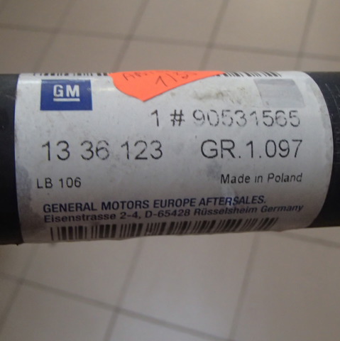 OPEL 1336123 Шланг (патрубок) радиатора охлаждения нижний в наличии Запорожье