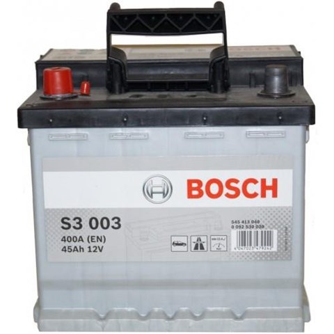 Bosch s3 акумулятор 12в 45а-год / 400a / 207175190 / 11,57кг (виводи +-) 0092S30030