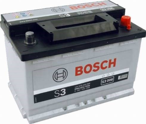 Bosch s3 акумулятор 12в/ 70а-год./640а, 278175190, 16.5кг, (виводи -+) 0092S30080