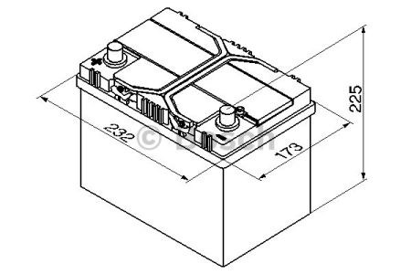 Bosch s4 asia акумулятор 12в / 60а-год / 540a / 232173225 14,11кг (виводи +-) 0092S40250