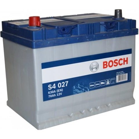 Bosch s4 asia акумулятор 12в/ 70а-год./630а, 260173225, 16.24г, (виводи +-) 0092S40270