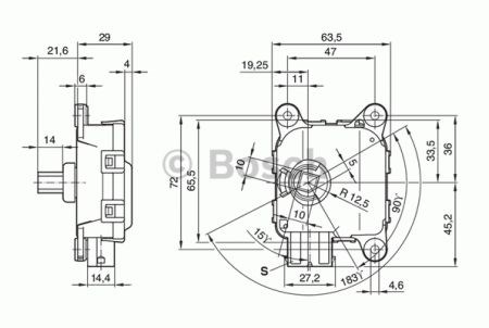 0132801141 BOSCH Привод заслонки печки купить в Тернополь