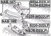 Рычаг передней подвески верхний, левый 0224D22LH FEBEST