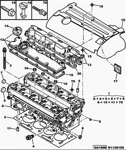 Крышка клапанная, левая 0248N8 PEUGEOT