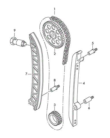 Гидронатяжитель цепи 03F109507B VAG