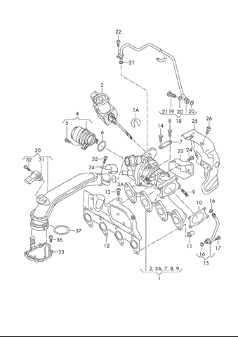 Модуль управления турбиной 03F198725C VAG