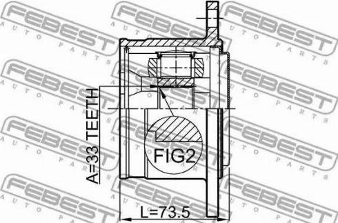 ШРУС внутренний передний правый 0411V75RH FEBEST