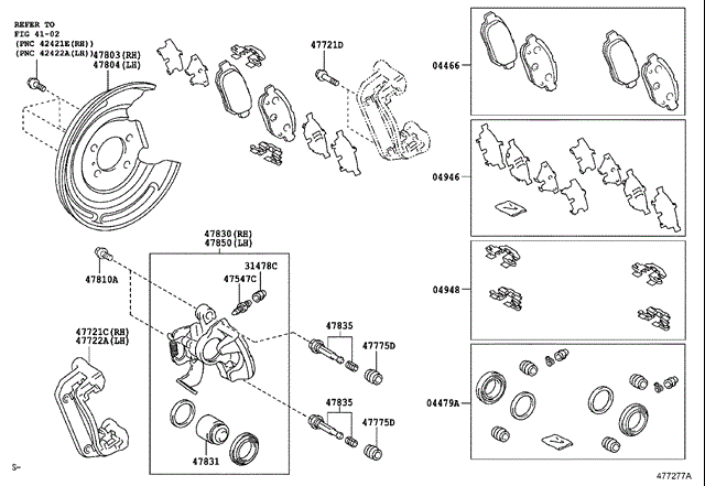 TOYOTA 0447912230 Ремкомплект суппорта в наличии Винница