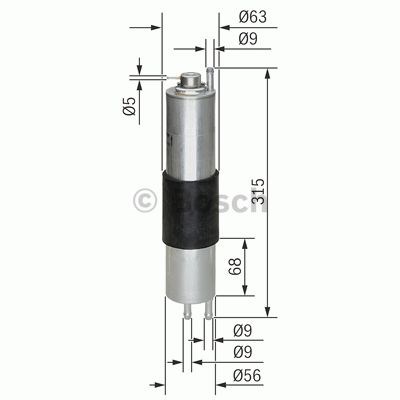 Топливный фильтр 0450905952 BOSCH