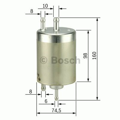 Bosch f5003/1 h=156mm фільтр паливний(4трубки) db w202/210 1,8-5,8 m111-113137 0450915003
