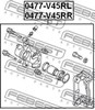 Суппорт тормозной, задний, правый 0477V45RR FEBEST