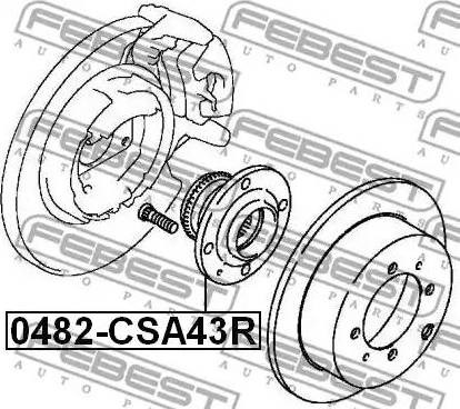 Задняя шпиндель 0482CSA43R FEBEST