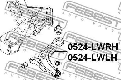 Рычаг передней подвески нижний левый 0524LWLH FEBEST