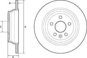 Тормозной диск 08B80411 BREMBO
