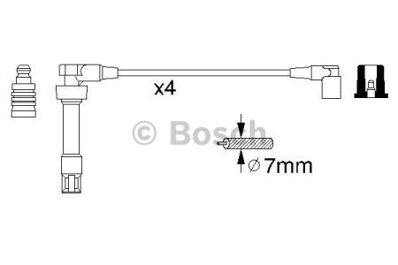 Провода зажигания 0986356307 BOSCH