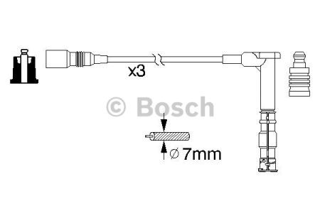 Bosch b316 дроти високого напруги (к-т) db 2,8/3,2 w124/202 m104 92-96 0986356316