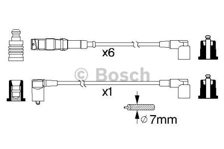 Провода высоковольтные в комплекте 0986356332 BOSCH