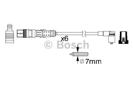Провода высокого напряжения 0986356347 BOSCH