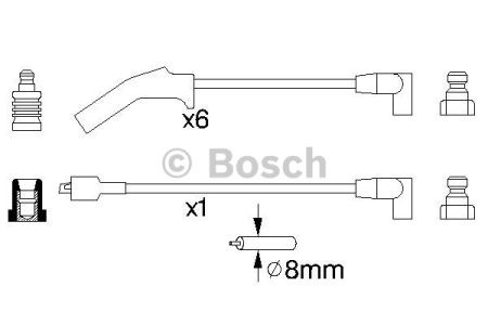 Bosch b783 дроти високого напруги 8шт. ford scorpio 2,8/2,9 0986356783