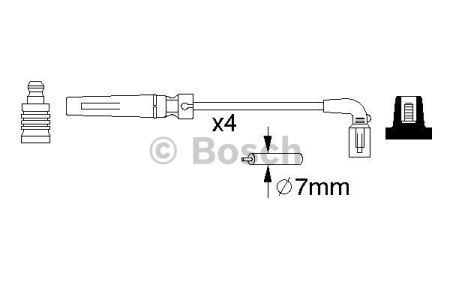 BOSCH 0986356987 Высоковольтные провода в наличии Ужгород