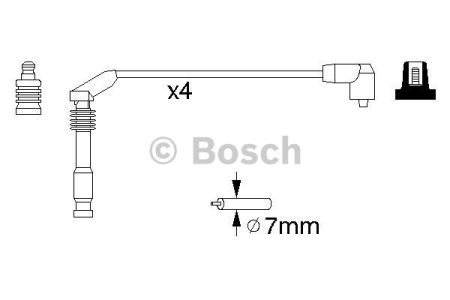 Провода высоковольтные 0986357126 BOSCH