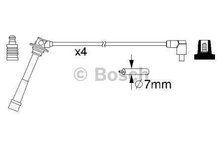 Bosch  дріт запалювання avensis 97- 0986357198
