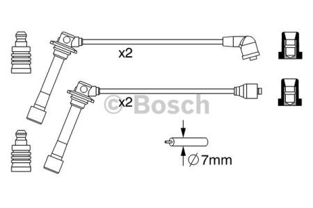 Bosch b241 дроти високого напруги 4 шт. ford probe 2,0i mazda 626 1,8/2,0i 0986357241