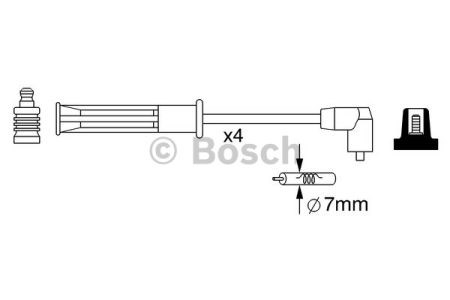 BOSCH 0986357253 Высоковольтные провода в наличии Сумы