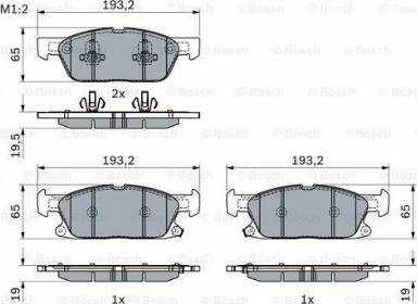 Колодки тормозные передние дисковые 0986424326 BOSCH